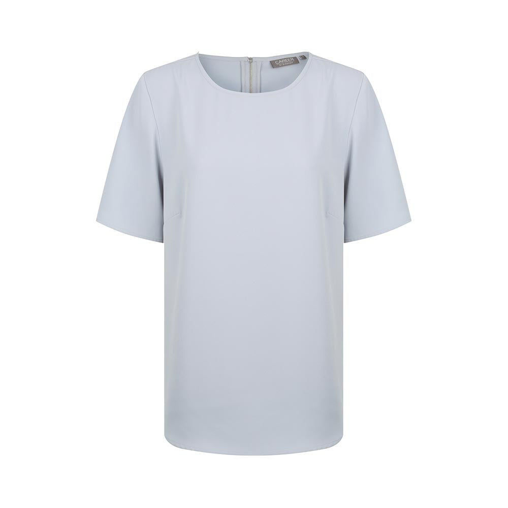 1798WS Taylor Ladies S/S Blouse ACE1798WSSIL_ACE1798WSSIL