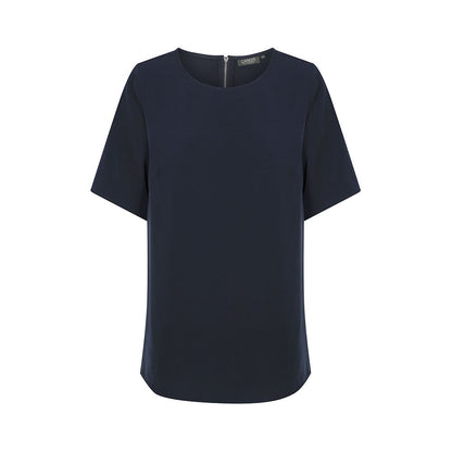 Blouse Womens Short Sleeve Soft 10 Navy 40061819 1798WS-NAV-10