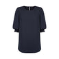 Blouse Womens 3/4 Sleeve Shirred Cuff 10 Navy 40061781 1799WZ-NAV-10