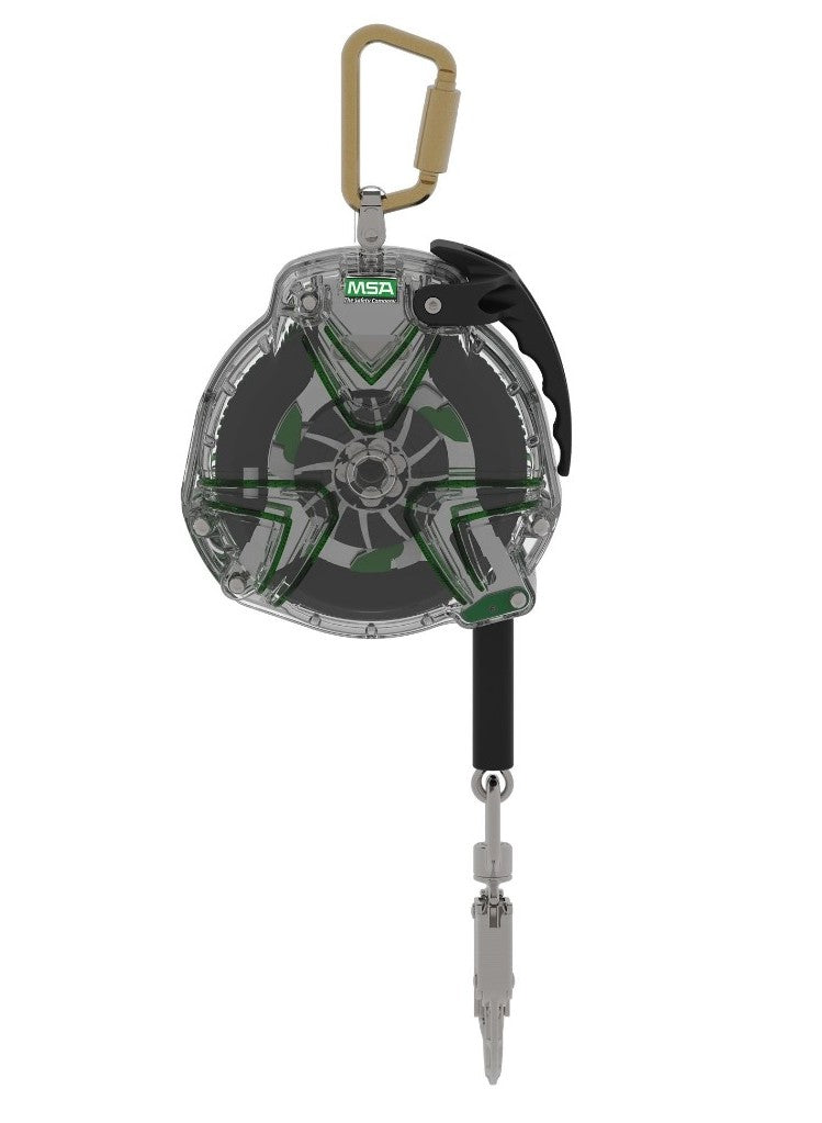 Lanyard Self Retracting 10m + S/S Cable + Triple Action Karabiner MSA 30009299 63310-00BEU