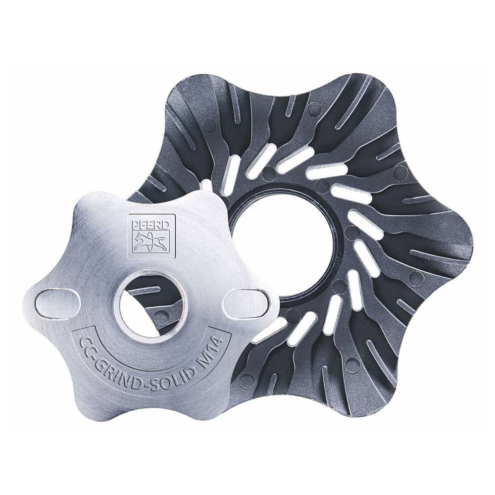 Flange Set Clamping 5/8'' CombiClick Grind Solid 115mm + 125mm Pferd 414178 33500115