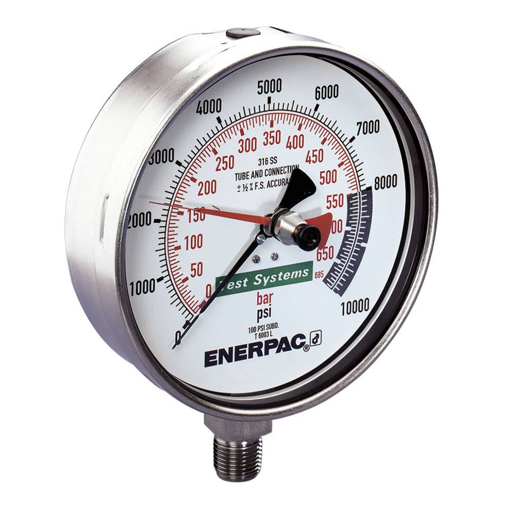 Pressure Gauge Hydraulic Blow-Out Plugs 1/4 Cone 0-40,000psi T6008L Enerpac 182810 T6008L