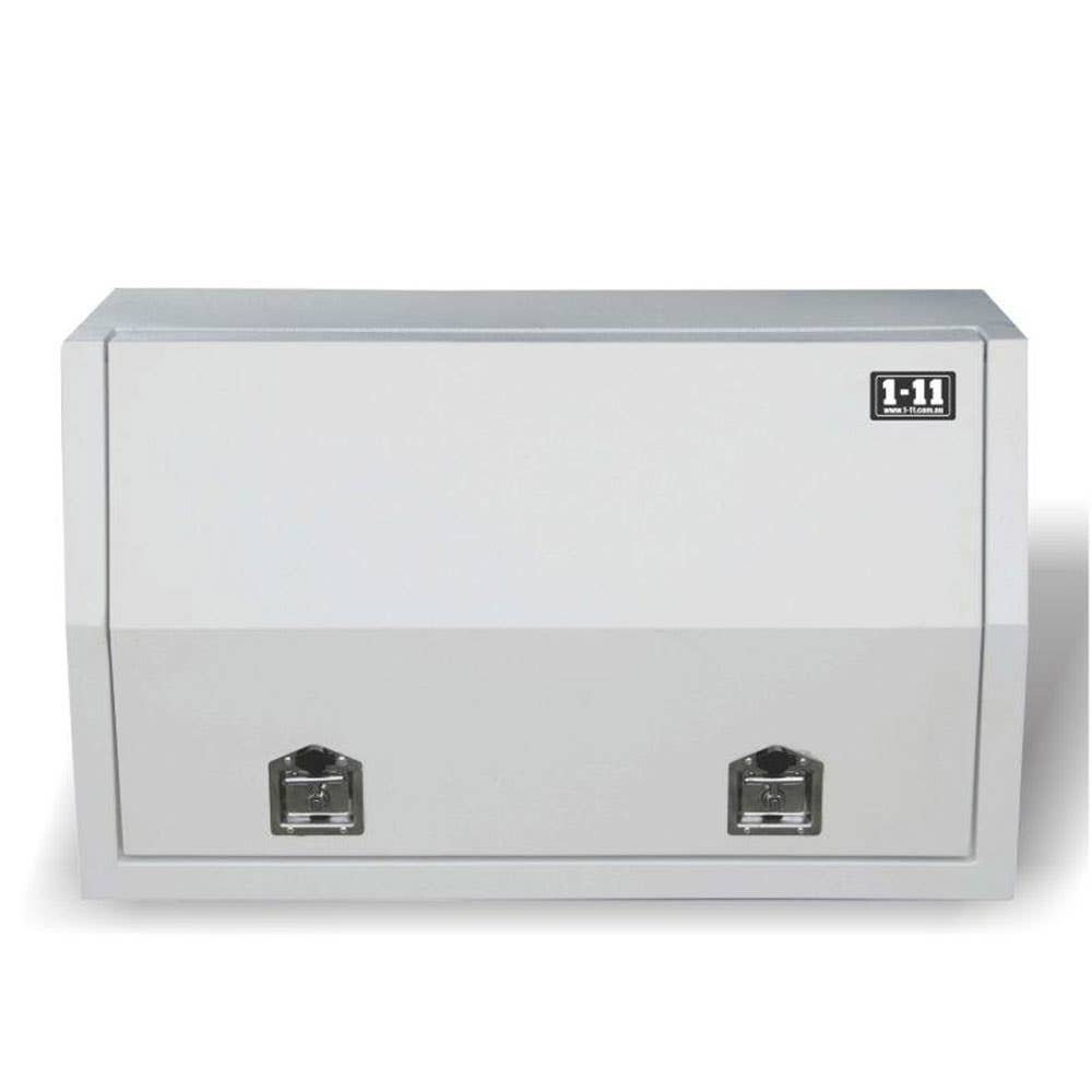 Full Door Steel Truck Box With Gas Struts White 1,500 x 500 x 680mm 185288 DSB1500WT