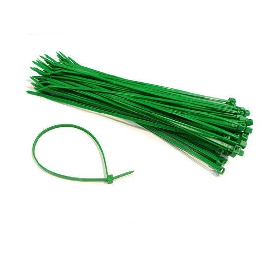 Cable Ties 200mm 4.8mm Pkt100 Green 186458 CV200green