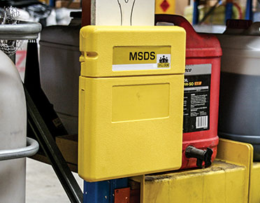 Holder MSDS Yellow Top Opening 309783 SCDHPEY007