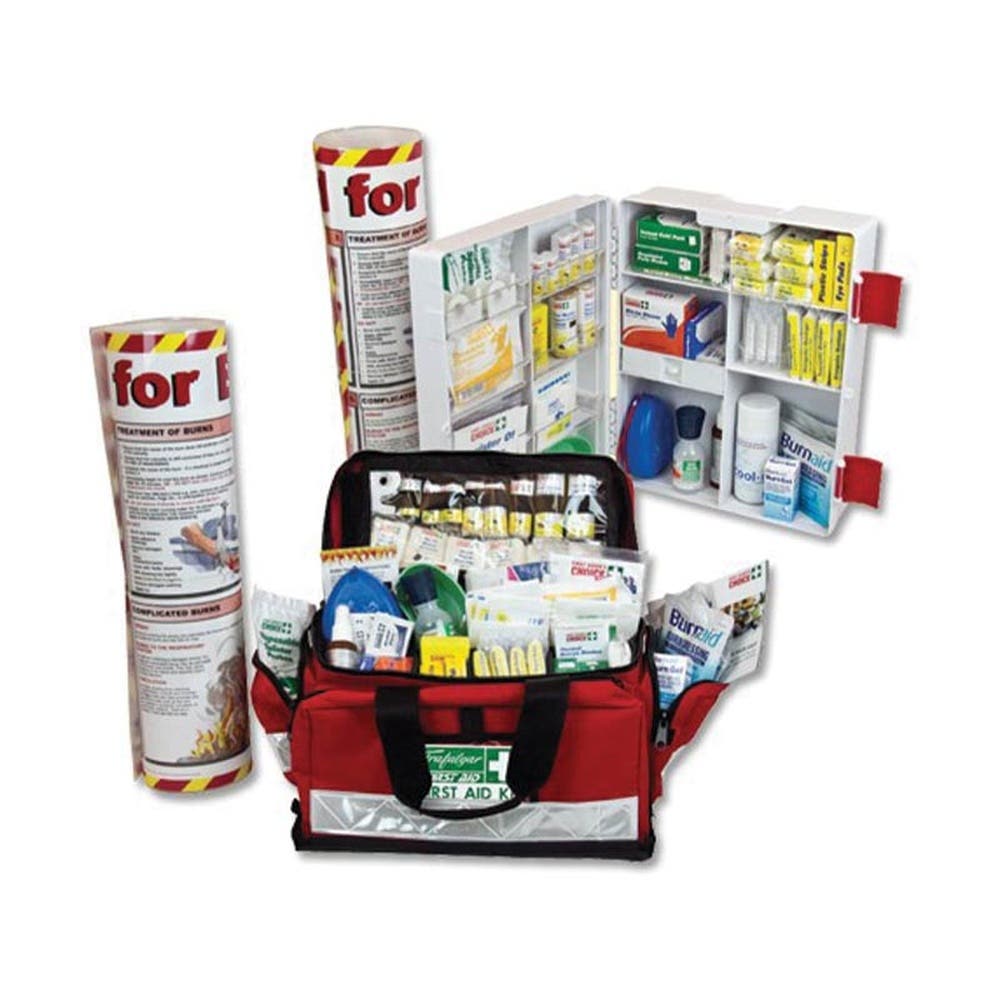 Burns First Aid Kit Portable Red Soft Case 196621 873859