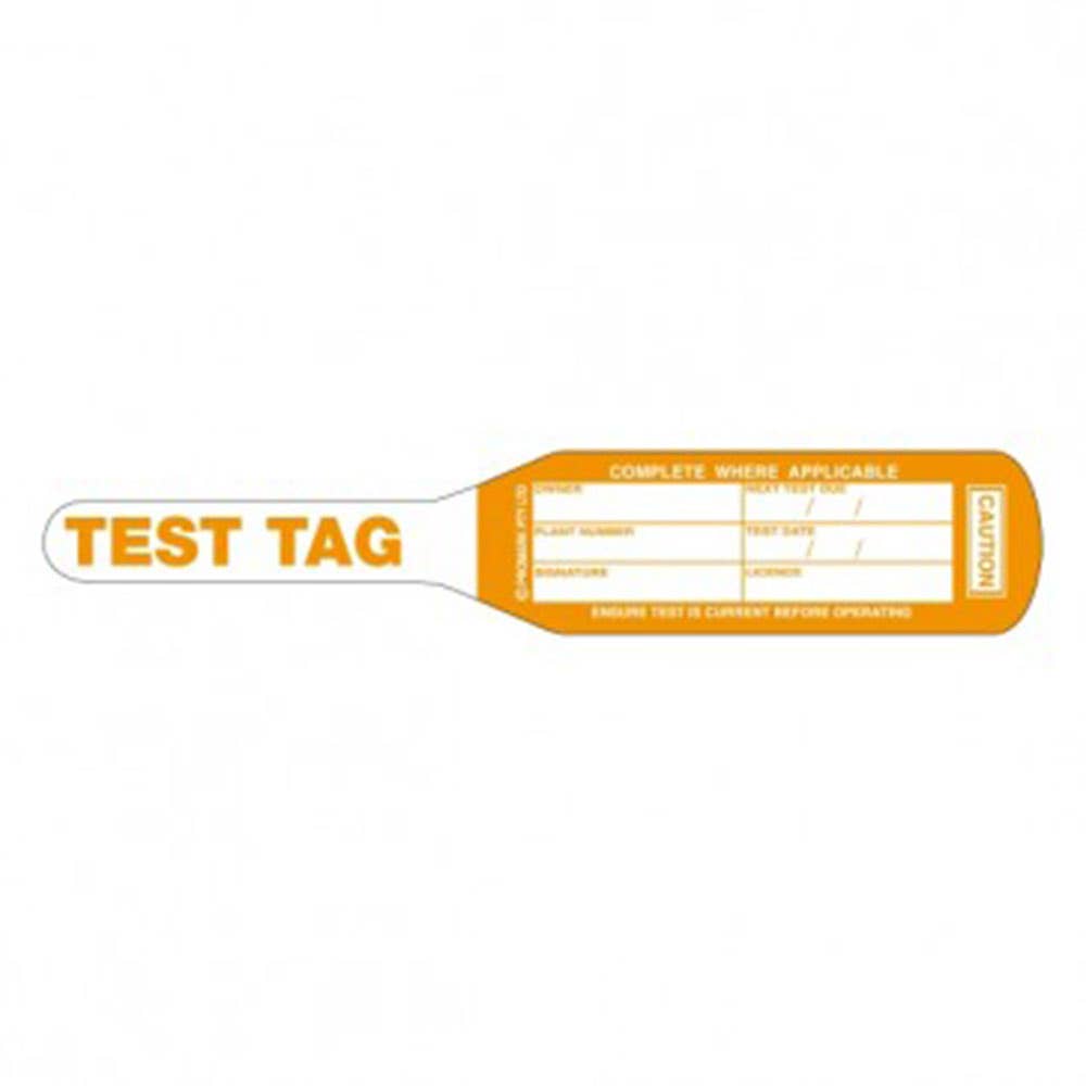 Tag Test Appliance Orange Jan - June Pk 100 198542 TAGTA5O