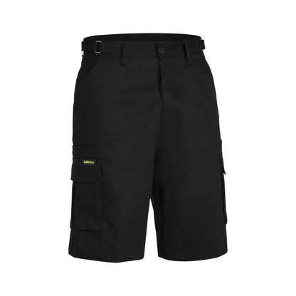 Shorts Cargo 87R Black Cotton Drill 310gsm 8 Pocket Bisley_90018237_BSHC1007_BBLKR87