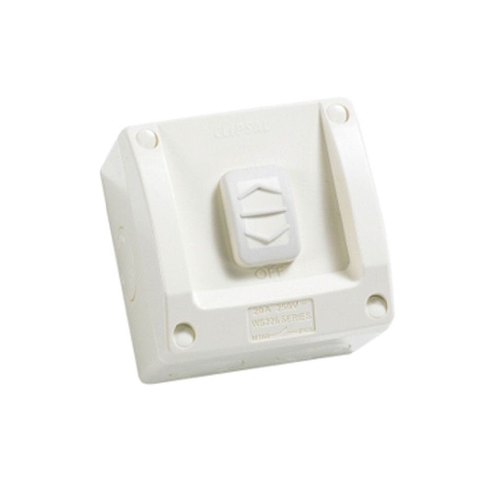 Switch Weatherproof 1 Gang 15A Grey 95259125 CLIWS226RG