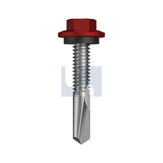 S500 Sds Hex Hd + Washer Manor Red (Scoria) -Cl4 As3566 #12-24 32 - Pk 100_40098420_TMR54SH1224032