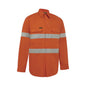 Shirt L/S Cotton Drill 155gsm 3M Tape Hi Vis ORANGE  2XL  2013 Workit_405252_2013O2XL