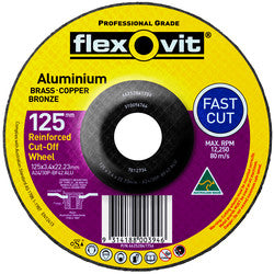 Disc Grinding Aluminium 12250rpm 125 X 3.4 X 22mm Flexovit 92618020 66252841756