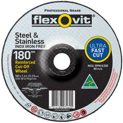 Wheel Cut Off Depressed Centre A30V-BF42 180 X 1.6 X 22mm Flexovit 484506 66252830872