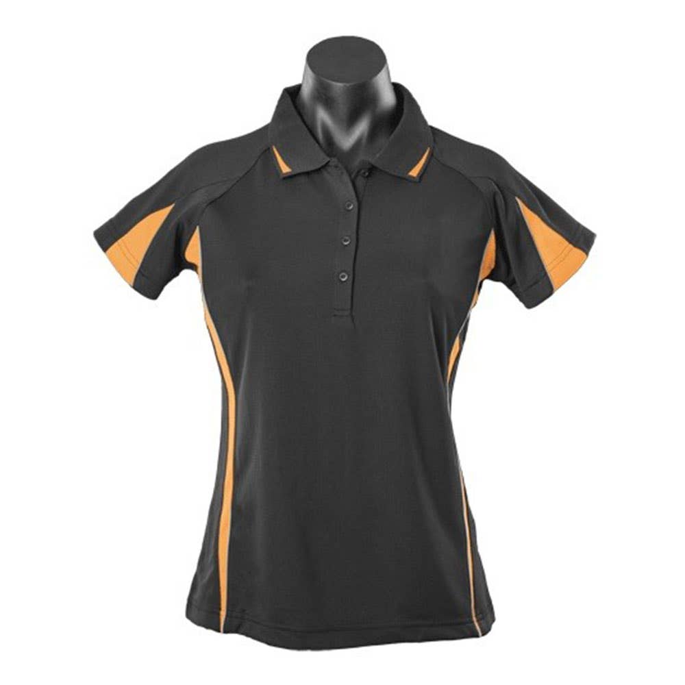 Shirt Polo Ladies Eureka 2304 Black/Gold 14_402719_2304-BLK/GLD-14