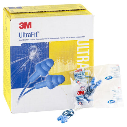 E-A-R&trade; UltraFit Metal Detectable Corded Earplugs 100 Pairs_205184_7000002319