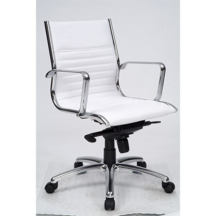 Cogra Ys115M Executive Medium Back Leather Chair White_1007882_YS115M WHITE