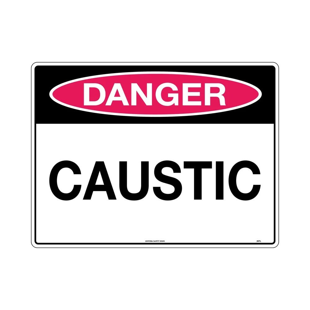 Sign DANGER CAUSTIC 600 x 450mm Metal_306430_207LM