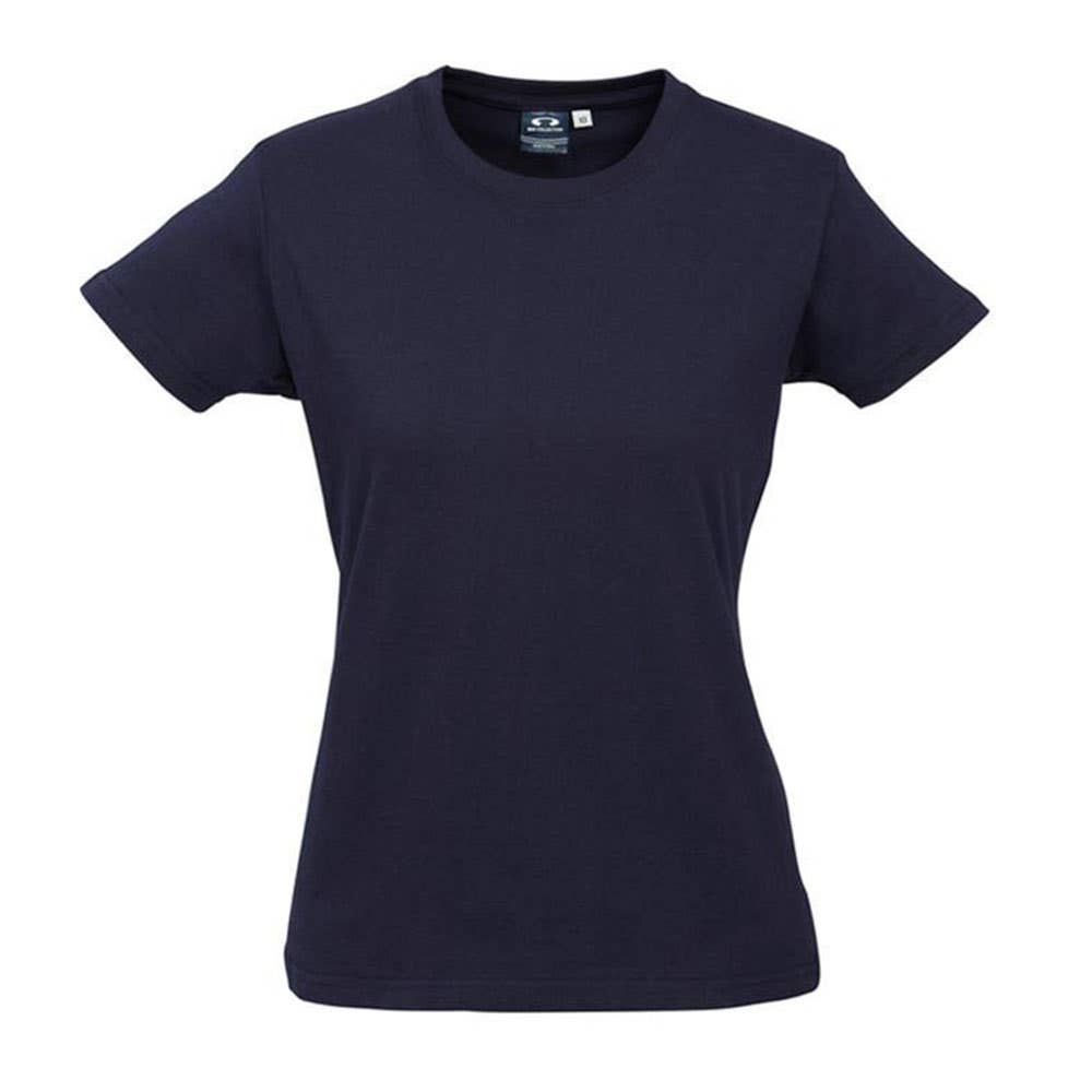 Shirt Tee Womens S/S Cotton Ice Navy 12 Biz 210705 T10022-NAV-12