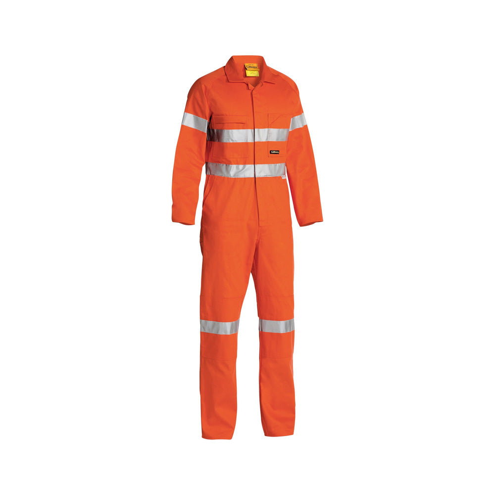 Coveralls Cotton Drill 310gsm 3M Tape Hoop Hi-Vis Orange 92R Bisley_90018865_BC607T8_BVEOR92