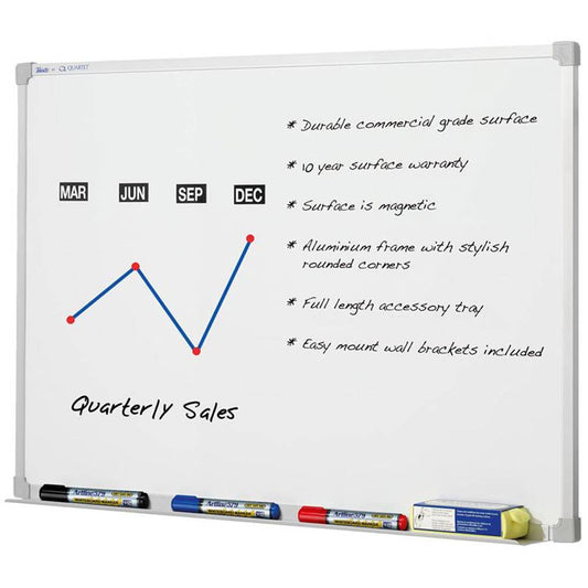 Whiteboard 1500 x 1200mm Commercial Magnetic 21336003 QTPWP151