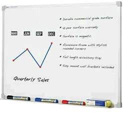Whiteboard 3000 x 1200mm Commercial Magnetic 90920054 VTC3012