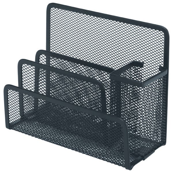 Esselte Desk Organiser Metal Mesh 174X80X137mm Black 215040601 48459