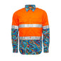 21522 Orange/Snazzy Hi-Vis Drill Taped Shirt 150gsm 21522