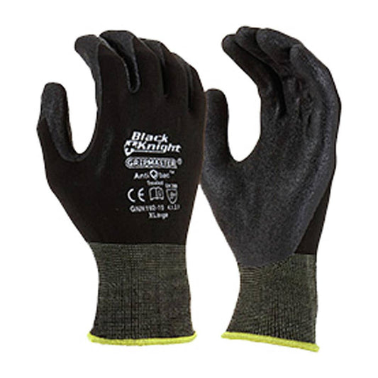 Gloves Nitrile Coated Gripmaster Size 10 Black Knight 79917576 GNN192-10