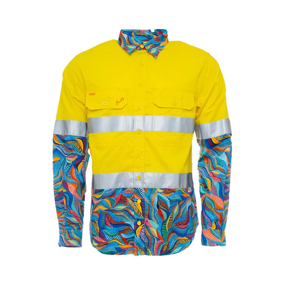 Shirt L/S Hi Vis Cotton Drill 150gsm Tape 2XL Yellow/Snazzy Trademutt 40055816 21647-2XL