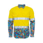 Shirt L/S Hi Vis Cotton Drill 150gsm Tape 2XL Yellow/Snazzy Trademutt 40055816 21647-2XL