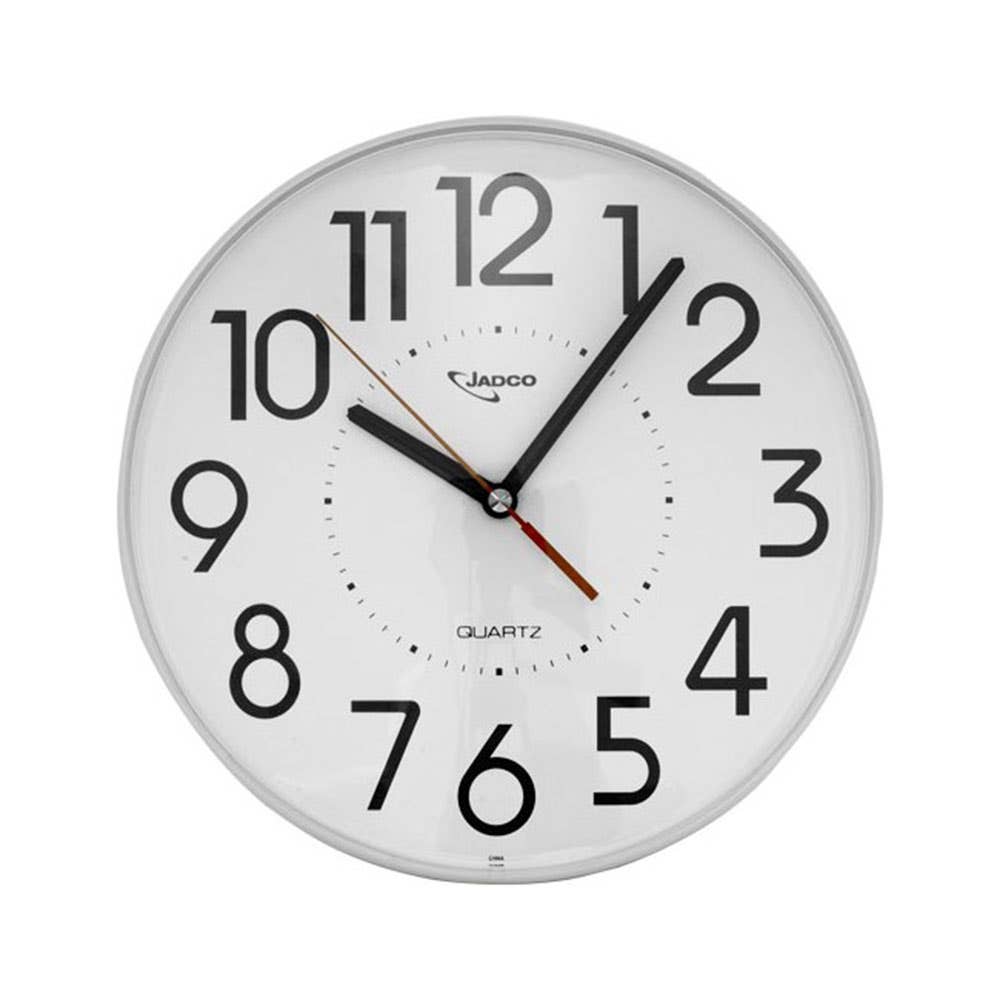 Wall Clock White 225mm + Battery 21810002 CS1067WH