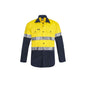 Shirt Lightweight L/S Taped Cotton Yellow/Navy Large + Techforce Logo_40087744_TFWS6030-Y/N-L
