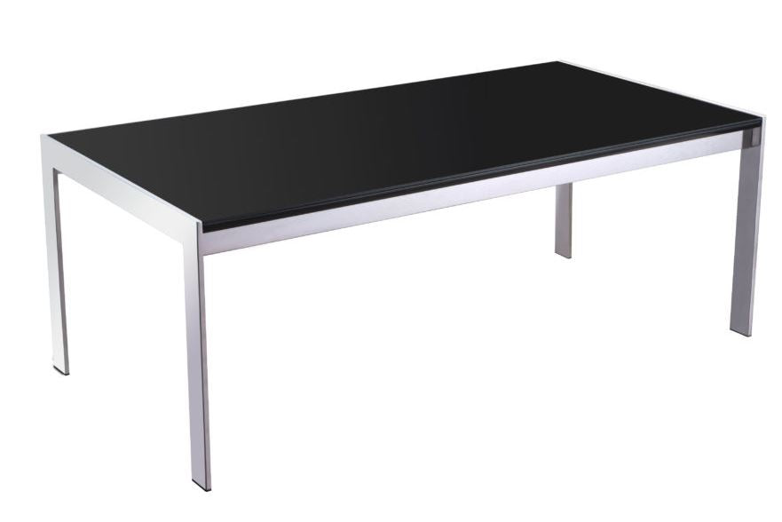 Rapid Coffee Table 1200X600X450H Chrome Frame Black Glass Top_220012100_AGT126
