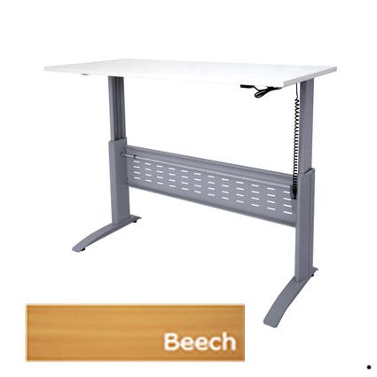 Rapid Span Adjustable Height Sit/Stand Desk Beech 1,200 x 700mm_90018901_SE-127M SB
