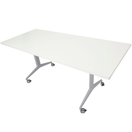 Rapid Table Flip Top 1500X750 Silver Frame White Top_9013006_FTT1575 NW