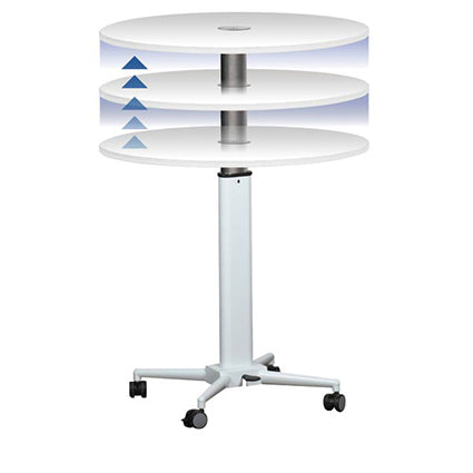 Communicate Table/Lectern Height Adjustable 800dia X 688 - 1058H Mm White_1040501_BRT800