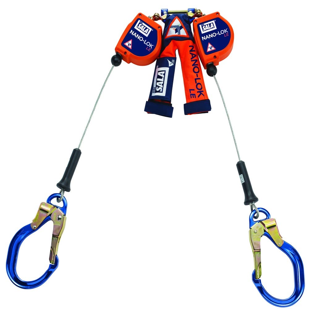 Self-Retracting Lifeline Nano-Lok Twin Leg Cable With Scaff Hook 2.4m_223913_7012819211