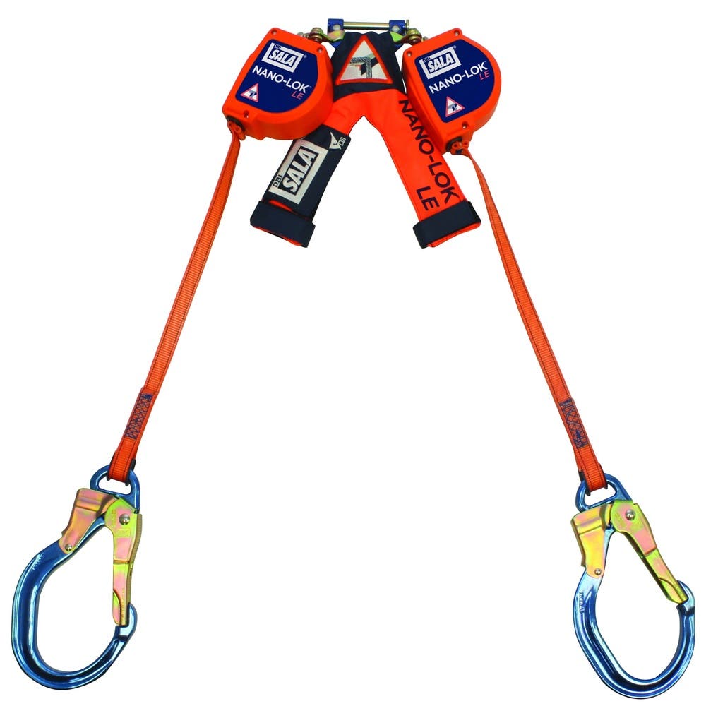 Self-Retracting Lifeline Nano-Lok Twin Leg Web With Scaff Hooks 2.4m_223914_7012818755