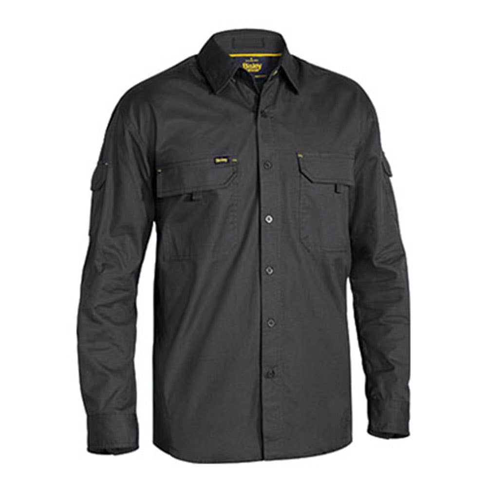 Shirt L/S Cotton Airflow Ripstop Charcoal 2XL Bisley_207903_BS6414_BCCG2XL