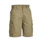 Shorts Cargo 87R Khaki Cotton Drill 310gsm 8 Pocket Bisley_90018207_BSHC1007_BCDRR87