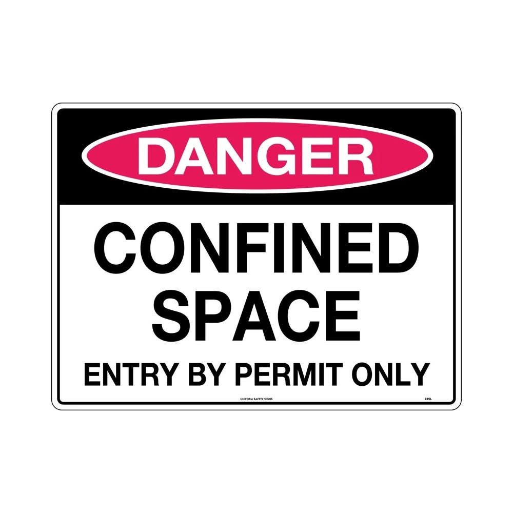 Sticker DANGER CONFINED SPACE ENTRY BY PERMIT ONLY 240 x 180mm_405707_225DA