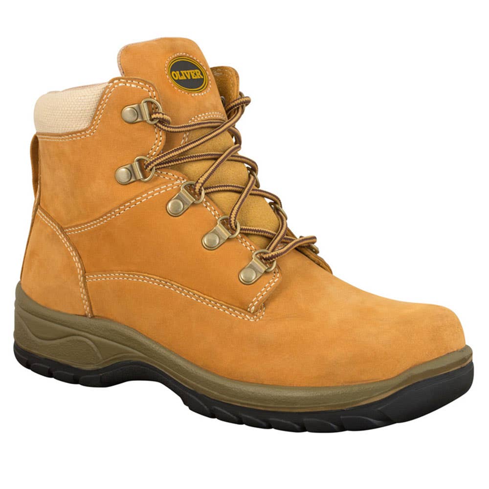 Boots Womens Steel Toe Lace Up PU Rubber Sole Wheat 49-432 36 Oliver_224022_49-432-36_NLA