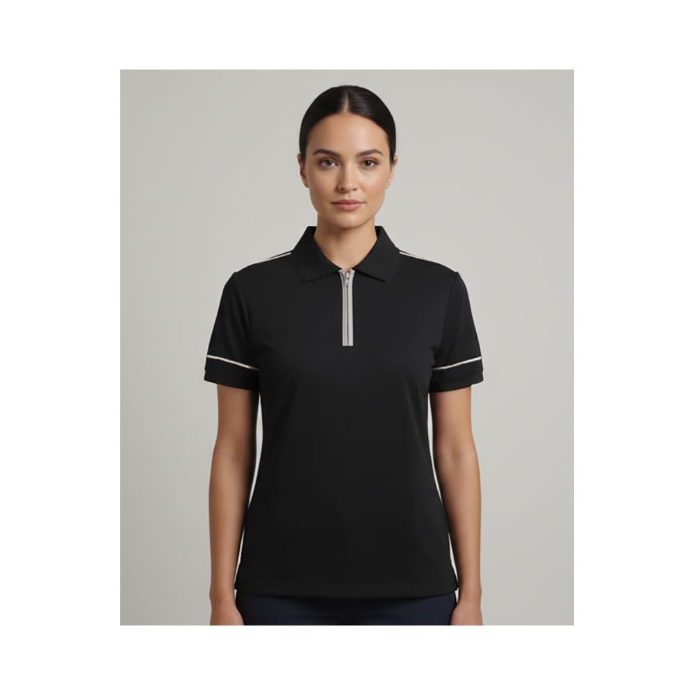 Polo Womens S/S Black/Silver 2XL City Collection_40080472_2272-BLK/SILV-2XL