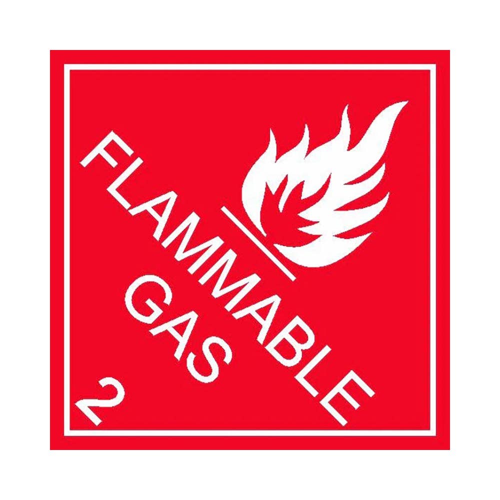 Sticker FLAMMABLE GAS 2 White/Diamond Red 250 X 250mm_228745_DGFGW2525A
