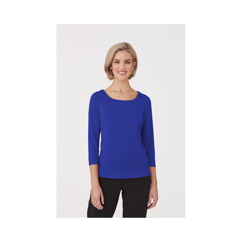 Smart Knit Top 3/4 Sleeve Royal - 2XL_36013809_2290-ROY-2XL