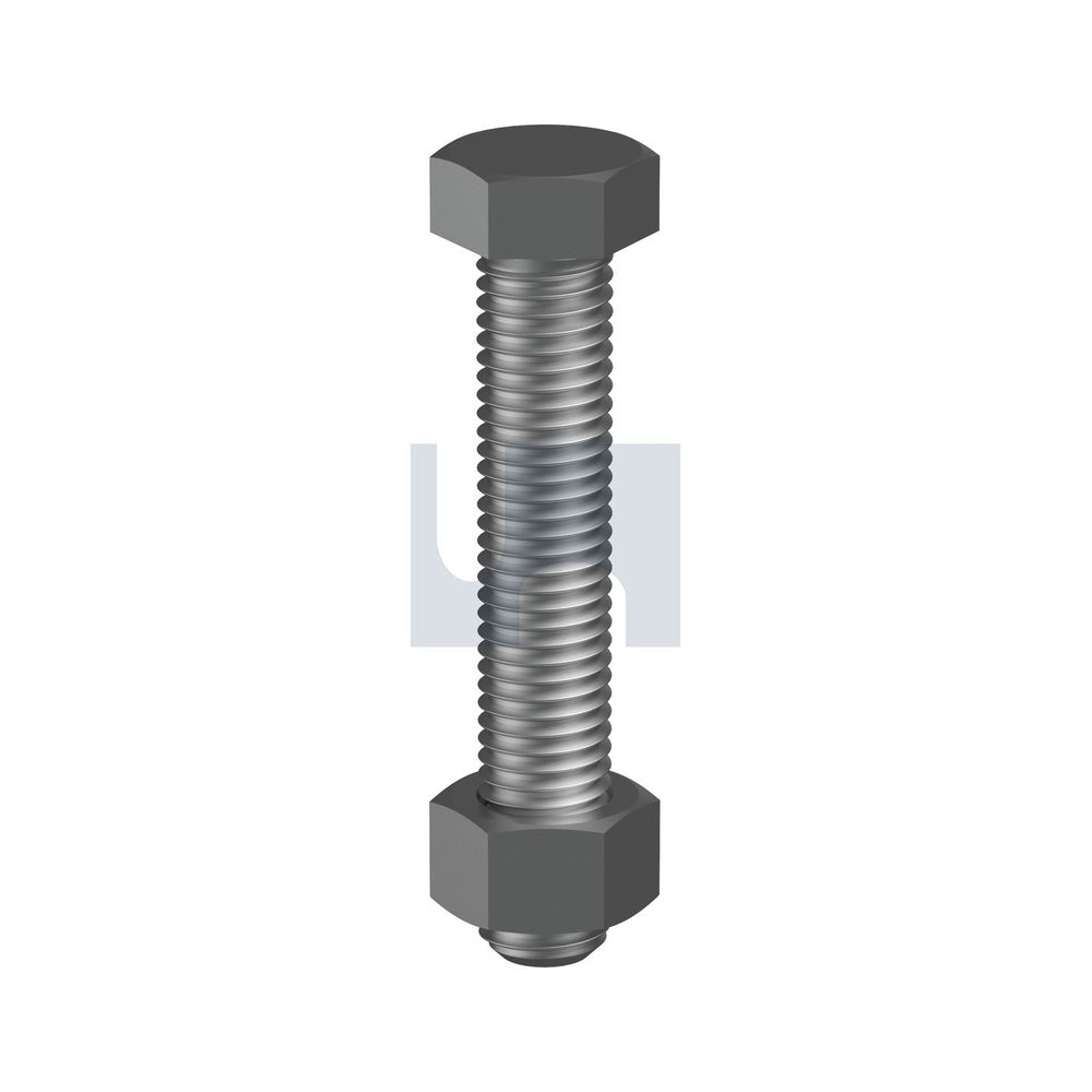 Hex Bolt & Nut Plain As1111.1/Class 4.6 M16 40 - Pk 100_40090457_KBH46PCM160040