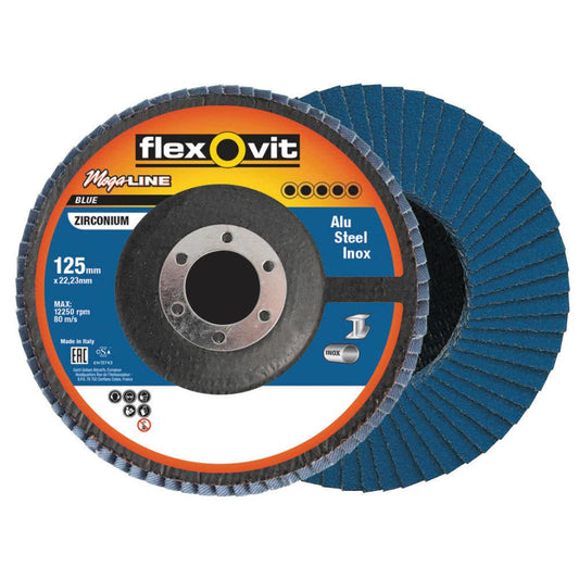 Disc Flap Zirconia 125 X 22mm 40G Flexovit 229526 78072761220