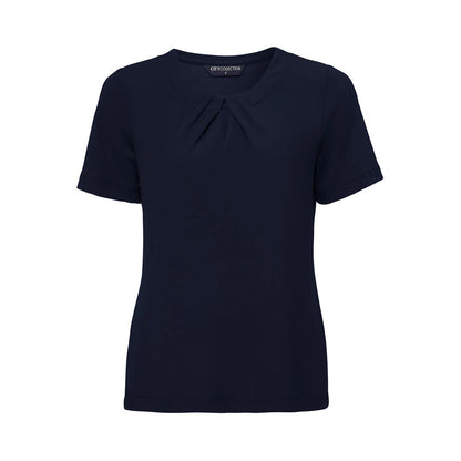 Shirt S/S Key Hole Knit Navy Large 2295 City Collection 545068 2295-NAV-L