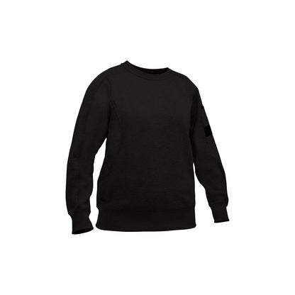 Jumper Womens Fleece Crew Neck Cotton/Poly 365gsm Black 22 Bisley_40114412_BKL6723_BBLK22