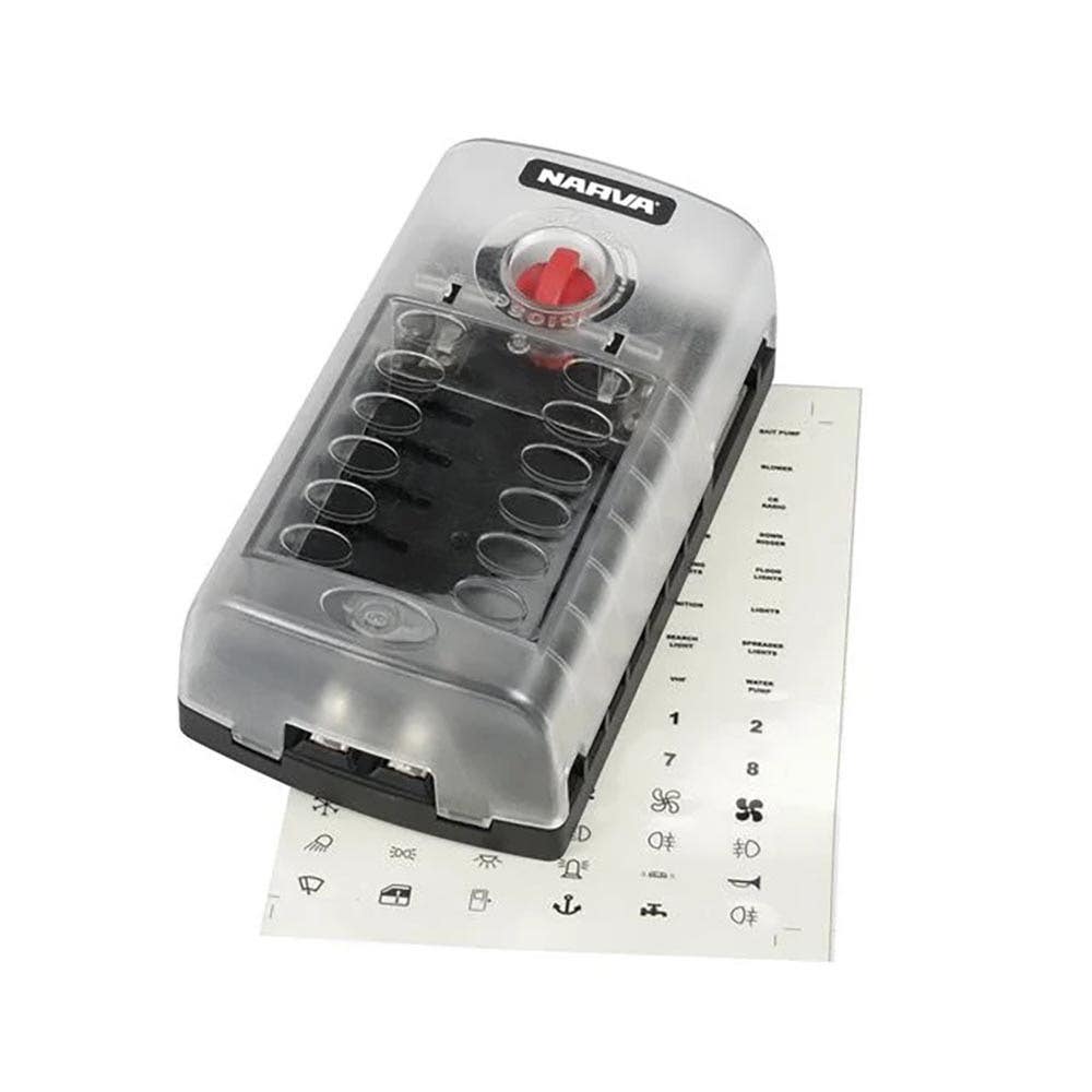 12 WAY FUSE BOX & COVER DAUL POWER IN AND GROUND_230325_54450BL